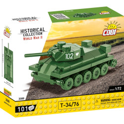 II WW Tank T-34/76, 1:72, 101 k
