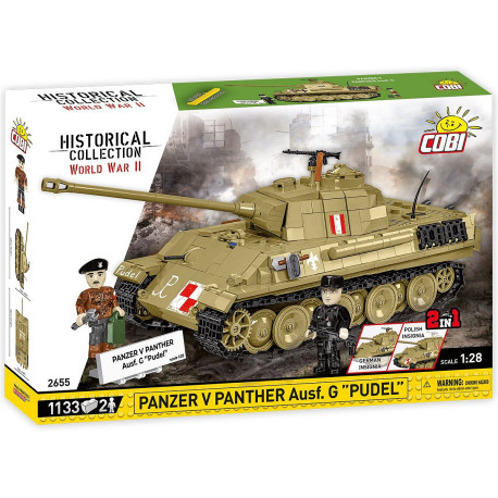 II WW Panzer V Panther Ausf. G "Pudel", 1:28, 1133 k, 2 f